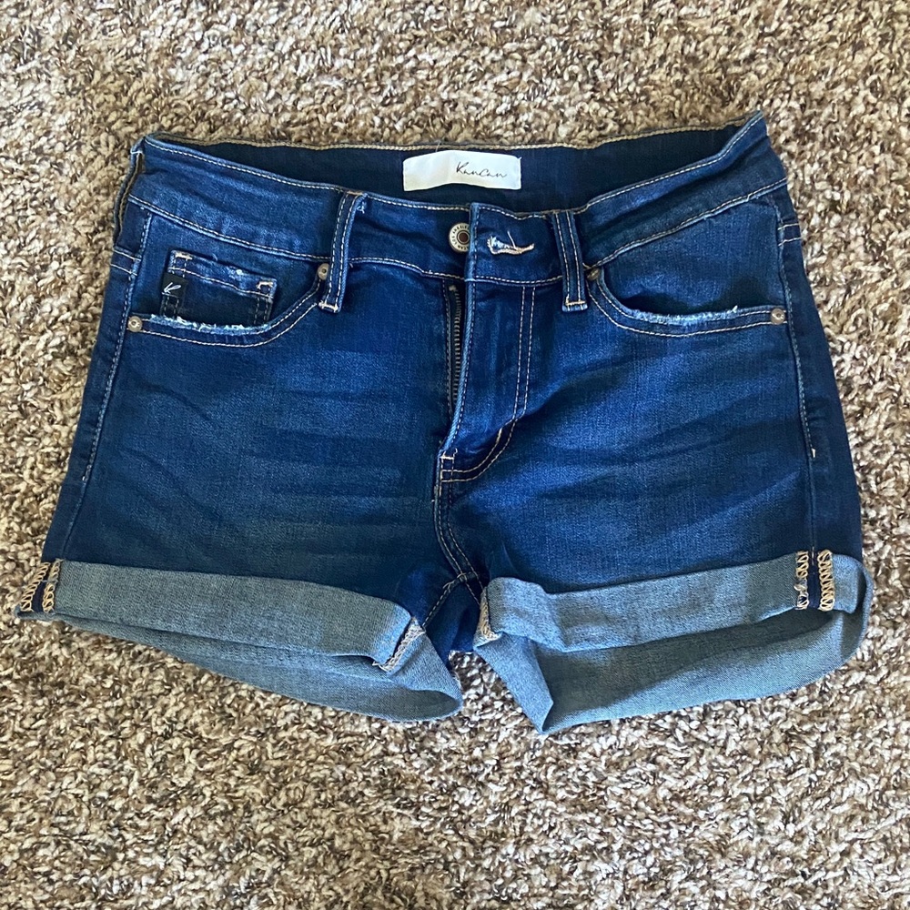 ☀️✏️🇺🇸KanCan Indigo Cuffed Denim Shorts